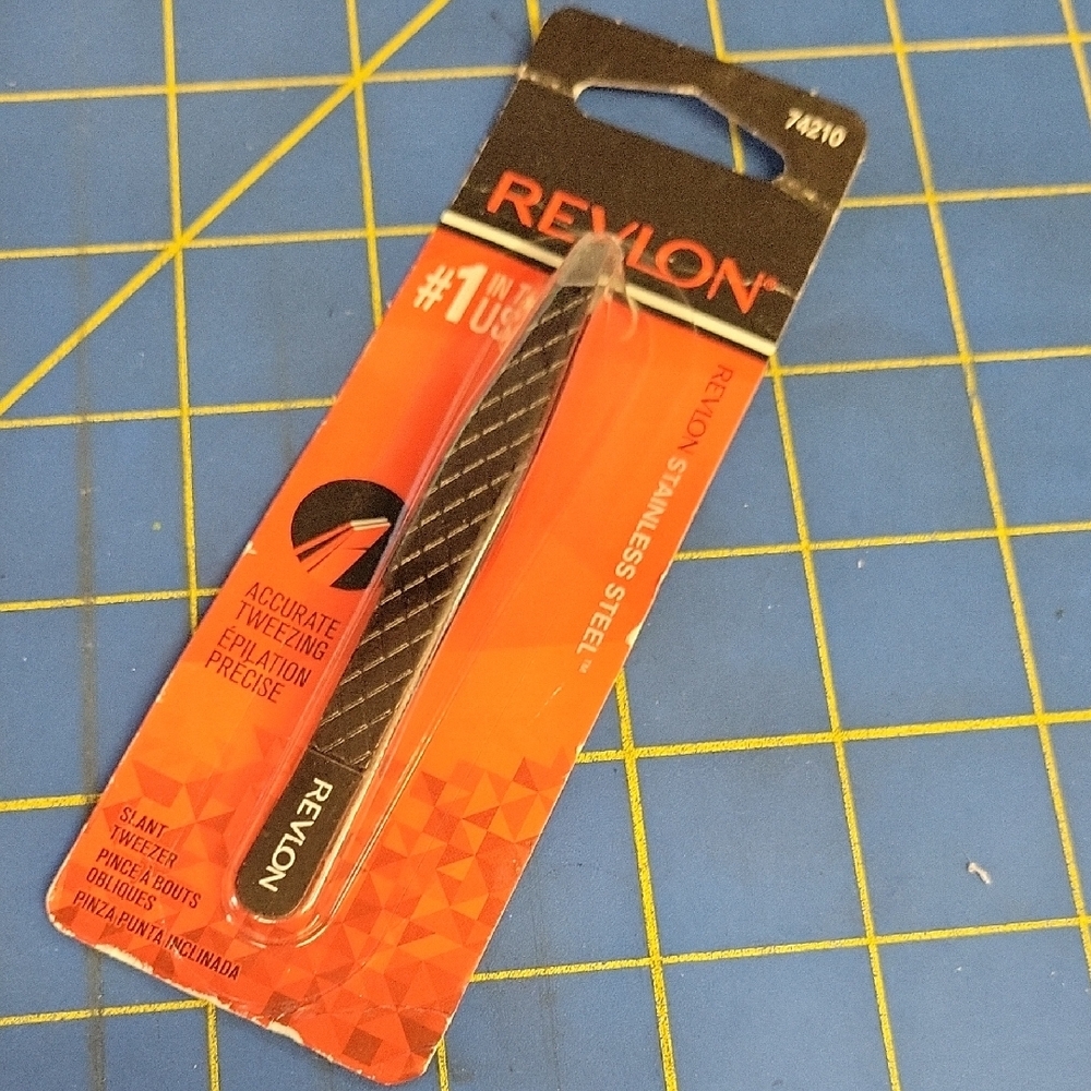 Revlon Black Stainless Steel Tweezers